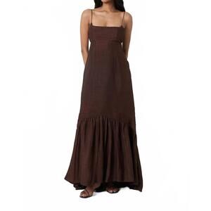 NEW SUMMER AWAY amara maxi dress in dark walnut